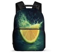 TPISLI Girls Lemon Daypack Primary Age 6-11 Fruit Theme School Bag for Boys Girls Primary Classes, Soft Felt Details Lightweight Daily Essentials
