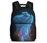 TPISLI Girls Lion Pattern School Bag 6-11 Years, Animal Lion Backpack for Boys Girls, Durable Rucksack, Soft Felt Details, Short Trips, Everyday Use