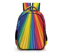 TPISLI Girls School Backpack, Rainbow School Bag Large Capacity, Waterproof Backpack Rucksack Books Bag Casual Daypack, Elementary School Bags Bookbags with Creative