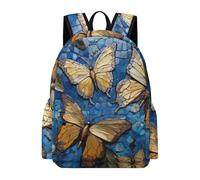 TPISLI Girls School Bag Butterflies 3D Print Boys Backpack 9-13 Years Rucksack Butterfly for Study Days, Stylish 15.6 Inch Laptop Backpack for Travel and Daily Use and Daily Book Carry