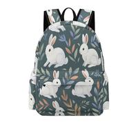 TPISLI Girls School Bag Cute Rabbits Boys Backpack Age 9-13 Rucksack Animal Bunny for Study Days, Stylish 13.3 Inch Laptop Rucksack for Day Trips and Birthday Gift