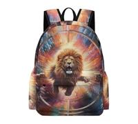 TPISLI Girls School Bag Lion Boys Backpack Age 7-13 Rucksack Animal Lion for Study Days, Fashion 15.6 Inch Laptop Bag for Books and Outdoor Use and Daily Book Carry