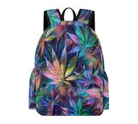 TPISLI Girls School Bag Marijuana Leaf Boys Backpack 11-16 Years Rucksack Plant Print for Year 7-10 Study, Fashion 13.3 Inch Laptop Rucksack for Day Trips and Birthday Gift