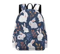 TPISLI Girls School Bag Rabbits Boys Backpack Age 9-13 Rucksack Animal Bunny for Study Days, Stylish 13.3 Inch Laptop Rucksack for Day Trips and Birthday Gift