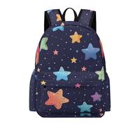 TPISLI Girls School Bag Stars Design Boys Backpack Age 7-13 Rucksack Five-Pointed Star for Study Days, Fashion 15.6 Inch Laptop Bag for Books and Outdoor Use and Daily Book Carry