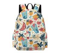 TPISLI Girls School Bag Summer Theme Boys Backpack 9-13 Years Rucksack Fruits Pattern for Study Days, Stylish 15.6 Inch Laptop Backpack for Travel and Daily Use and Daily Book Carry