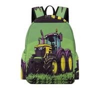 TPISLI Girls School Bag Tractor Boys Backpack Age 9-13 Rucksack Car Motif for Study Days, Stylish 14 Inch Laptop Bag for Spring Outing and Daily Classes and Daily Book Carry