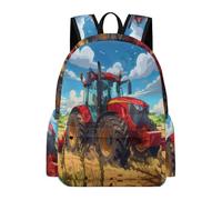 TPISLI Girls School Bag Tractor Boys Backpack Year 3-6 Rucksack Car Pattern for Year 3-6 Study, Stylish Travel Bag for Books and Outdoor Use and Daily Book Carry