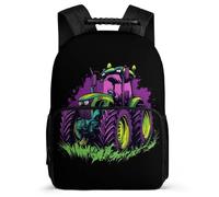 TPISLI Girls Tractor Design School Backpack 7-11 Year Olds Car Pattern Backpack for Students Primary Classes, Soft Felt Details Adjustable Straps Outdoor Day Trips