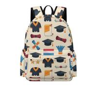 TPISLI Graduation Backpack Teens Age 13 Netherlands Flag Daypack Girls Age 14 Lightweight Durable 14 Inch Laptop Backpack Secondary School Hiking Travel Everyday Use