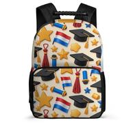 TPISLI Graduation Daypack for Girls Boys Junior School Netherlands Flag Bookbag Primary Age 6-11 Boys Girls, Padded Back Soft Felt Details Outdoor Day Trips