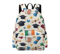 TPISLI Graduation Designs Bookbag Kids Ages 7-10 Irish Flag Rucksack Boys Year 7-9 Fashion Back to School Gift Daypack Secondary School Outdoor Travel Everyday Use