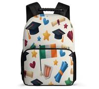 TPISLI Graduation Designs Bookbag Primary School for Kids and Teens 7-11 Year Olds Irish Flag Daypack Kids and Teens, Side Pockets Sturdy Handle Back to School Gift