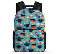 TPISLI Graduation Rucksack for Children Primary Classes Germany Flag Backpack 8-12 Years Kids and Teens, Padded Back Soft Felt Details Back to School Gift