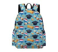 TPISLI Graduation Rucksack Teens Age 13 Netherlands Flag School Bag Boys Year 4 Durable Cool 15.6 Inch Laptop Rucksack Primary School Travel Daily Use Everyday Use Outdoor Gift
