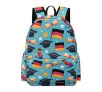 TPISLI Graduation School Bag Teens Age 13 Germany Flag Rucksack Girls 7-11 Year Olds Durable Cool 11.6 Inch Laptop Daypack Secondary School Hiking Travel Daily Carry