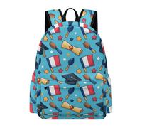 TPISLI Graduation Theme Rucksack Girls Age 8 France Flag Book Bag Students Year 6 Trendy Modern 14 Inch Laptop Rucksack School Years 3-6 Daily Use Everyday Use School Gift