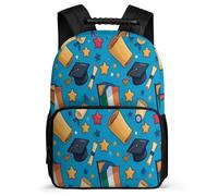 TPISLI Graduation Theme School Backpack for Girls 6-11 Years Irish Flag Daypack for Kids and Teens School Years 1-4, Side Pockets Soft Felt Details Birthday Gift