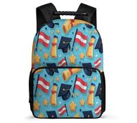 TPISLI Graduation Theme School Backpack for Girls Boys Age 5-10 Austria Flag Daypack for Girls Boys School Years 1-4, Soft Felt Details Durable Travel Daily Use