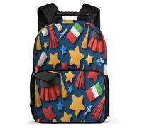 TPISLI Graduation Theme School Backpack for Girls Boys Age 5-10 Italy Flag Daypack for Children Primary School, Side Pockets Soft Felt Details Outdoor Day Trips