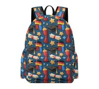 TPISLI Graduation Theme School Bag Boys Ages 8-12 Germany Flag Daypack Children Year 4 Fashion 14 Inch Laptop Rucksack Junior School Daily Use Outdoor Gift Daily Carry