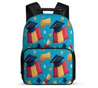 TPISLI Graduation Theme School Bag School Years 1-4 for Boys Girls Ages 6-10 Graduation Backpack Boys Girls, Padded Back Soft Felt Details Outdoor Day Trips