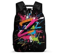TPISLI Graffiti Backpack for Boys Primary Age 6-11 Colourful Print Rucksack for Kids and Teens Primary Classes, 1680D Fabric Side Pockets School Travel