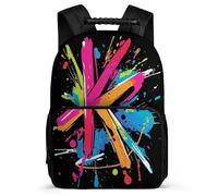 TPISLI Graffiti Daypack for Boys 7-11 Year Olds Colourful Backpack for Children School Years 1-4, Soft Felt Details Side Pockets Outdoor Day Trips