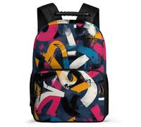 TPISLI Graffiti Motif School Bag for Kids and Teens Ages 6-10 Colourful Daypack for Girls Primary Classes, Adjustable Straps Side Pockets Back to School Gift