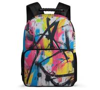 TPISLI Graffiti Rucksack for Girls Boys Primary Age 6-11 Colourful Daypack for Kids and Teens Year 2-5, Durable Adjustable Straps Back to School Gift