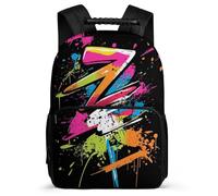 TPISLI Graffiti School Backpack Age 5-10 for Kids, Colourful Daypack for Girls Boys, Lightweight Bag, Side Pockets, Padded Back, Travel Daily Use
