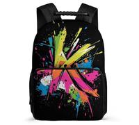 TPISLI Graffiti School Backpack for Boys Girls Age 7-12 Colourful Backpack for Kids and Teens School Years 1-4, 1680D Fabric Soft Felt Details Daily Essentials