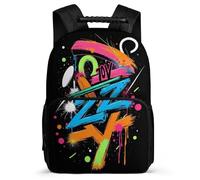 TPISLI Graffiti School Backpack for Kids and Teens Primary School Colourful Rucksack 8-12 Years Children, Soft Felt Details Padded Back Daily Essentials