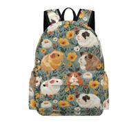 TPISLI Guinea Pig Backpacks Kids Girls Schoolbag with Adjustable Shoulder Strap Cute Little Animal Backpack Casual Daypack Laptop Shoulder Bag Sports Gym Outdoor