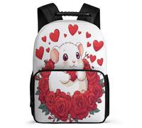 TPISLI Guinea Pig School Backpack for Boys 8-12 Years Cute Little Animal Backpack for Students School Years 1-4, Soft Felt Details Lightweight Birthday Gift