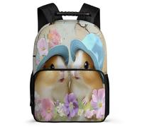 TPISLI Guinea Pig School Backpack for Children Year 3-6 Cute Animal Bookbag for Children School Years 1-4, Padded Back Side Pockets Outdoor Day Trips