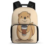 TPISLI Guinea Pig School Backpack for Teens Girl Kid Bookbag for Boy Middle Elementary Cute Little Animal School Bag 15.7inch Large Capacity Kids Book Bag Shoulder Backpack Travel Daypack