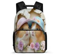 TPISLI Guinea Pig School Bag for Boys Girls Age 7-12 Cute Animal Rucksack for Students Primary Classes, Padded Back Adjustable Straps Back to School Gift