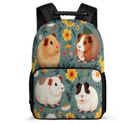 TPISLI Guinea Pig School Bag for Girls School Years 2-5 Animal Backpack for Kids and Teens Primary Classes, Padded Back Durable Daily Essentials