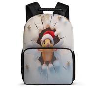 TPISLI Guinea Pig School Bag Primary Classes for Students 7-11 Year Olds Kawaii Animal Bookbag Boys Girls, Side Pockets Sturdy Handle Back to School Gift