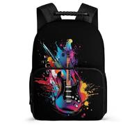 TPISLI Guitar Backpack for Children School Years 2-5 Music Lover Rucksack for Boys Girls School Years 1-4, Sturdy Handle Soft Felt Details Outdoor Day Trips