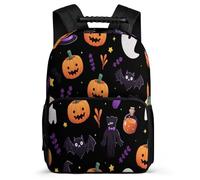 TPISLI Halloween Bat Bookbag for Boys Girls Primary School Ghost Backpack School Years 2-5 Boys Girls, Lightweight Adjustable Straps Birthday Gift