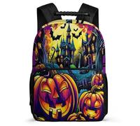 TPISLI Halloween Theme Daypack for Kids 7-11 Year Olds Halloween Theme School Bag for Kids and Teens Year 3-6, Soft Felt Details Sturdy Handle Travel Daily Use