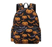TPISLI Halloween Theme Halloween Theme Bookbag Boys 8 Year Olds Bat Rucksack Girls Ages 9-13 Modern Trendy 14 Inch Laptop Rucksack Secondary School Outdoor Travel Travel Use