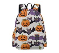 TPISLI Halloween Theme Halloween Theme Daypack Kids 7-11 Year Olds Bat Rucksack Boys Year 7-9 Modern Durable Autumn Trip School Bag Secondary School Outdoor Travel Daily Carry