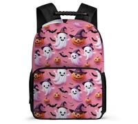 TPISLI Halloween Theme Halloween Theme Daypack School Years 1-4 for Boys Girls Year 3-6 Ghost Rucksack Boys Girls, Adjustable Straps Padded Back Back to School Gift