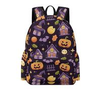 TPISLI Halloween Theme Halloween Theme Rucksack Children Year 5 Bat Daypack Teens Year 9 Modern Durable 15.6 Inch Laptop Rucksack School Years 3-6 Daily Use Daily Carry Everyday Use