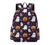 TPISLI Halloween Theme Halloween Theme School Backpack Girls Age 11 Ghost Book Bag Students Year 10 Modern Trendy Spring Outing Backpack Outdoor Day Trips Back to School Gift