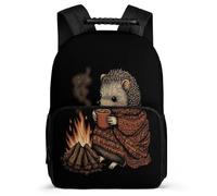 TPISLI Hedgehog Rucksack for Girls Boys 6-11 Years, Cute Animal Bookbag for Children, Durable Backpack, 1680D Fabric, Primary Classes, Daily Essentials