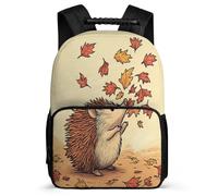TPISLI Hedgehog School Backpack Primary Classes for Girls Age 7-12 Cute Little Animal Bookbag Kids and Teens, Side Pockets Adjustable Straps Travel Daily Use